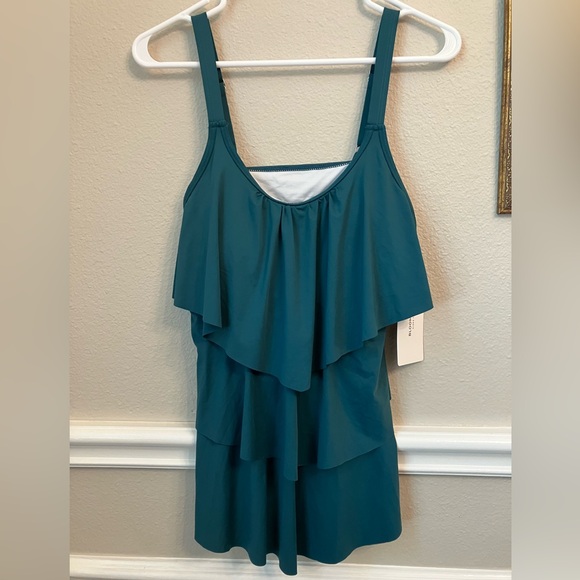 BloomChic Dresses & Skirts - BloomChic Teal Strapless Ruffle Dress